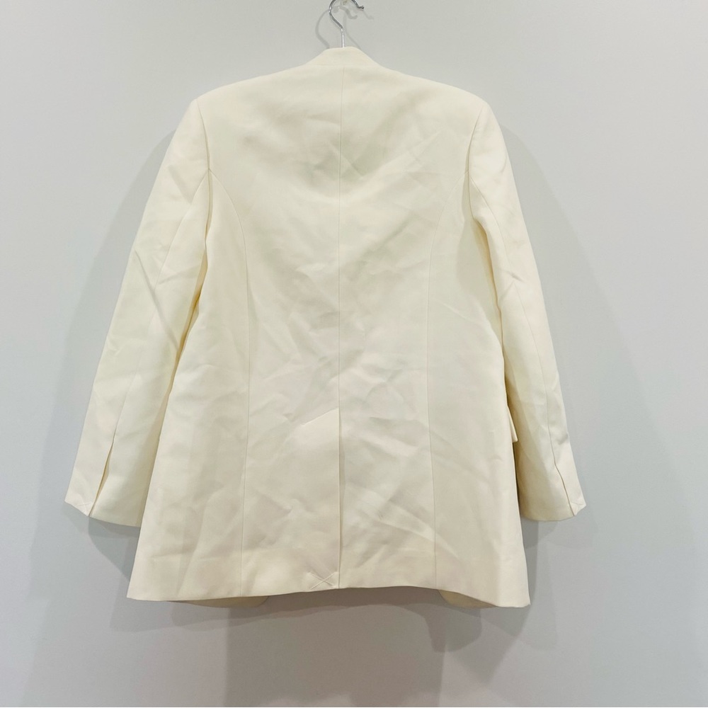 SHONA JOY Irene Collarless Oversized Blazer in Cream Sz 2 - Picture 12 of 16